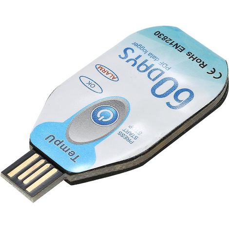 Einweg-Temperaturrekorder mit wasserdichtem USB 2.0-Anschluss für die Kühlkette, 60 Tage, Thermometer (PDF)