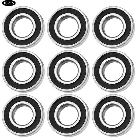 Lot de 10 roulements à billes 6205×2RS haute vitesse avec revêtement en caoutchouc pour applications mécaniques, automobiles et moteurs. (1/5)