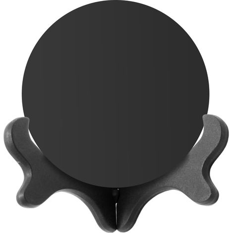 Miroir de divination en obsidienne noire 4,7 pouces avec support, miroir rond poli pour méditation feng shui décoration maison yoga