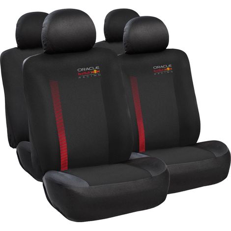 set 4 pezzi coprisedile auto redbull "powerbar" nero e rosso (1/4)