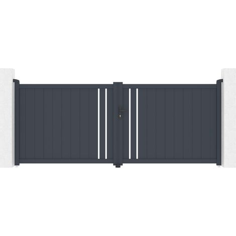 Puerta batiente de aluminio 3,5m GIONA 350 x 140 cm (1/5)