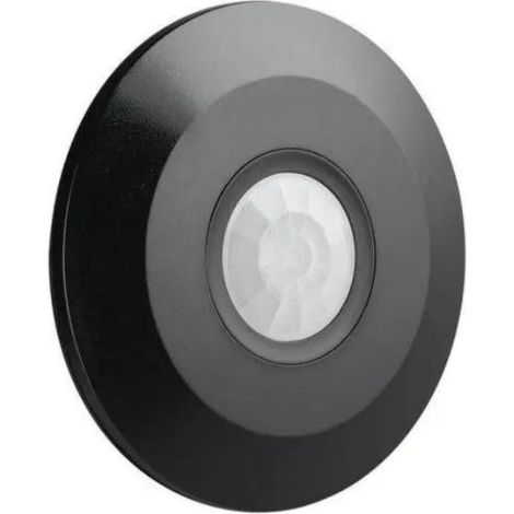 Détecteur de mouvement en saillie 8m 360° noir – Réglage LUX et durée d'éclairage – Installation murale ou plafond – IP20 (1/5)