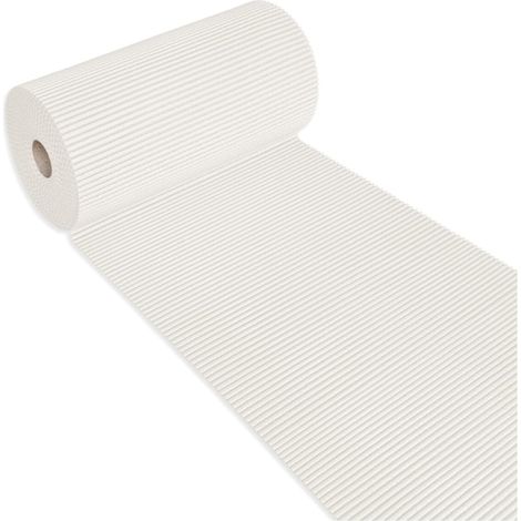 Tappeto Gomma Morbido Bordo Piscina Rotolo 15 MT Multiuso Sottobicchiere Lavello 100% Made In Italy - Bianco