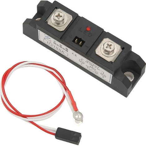 Relais statique industriel sans contact, à faible bruit, avec LED, entrée : CC 3–32 V, sortie : CA 24–480 V (1/4)
