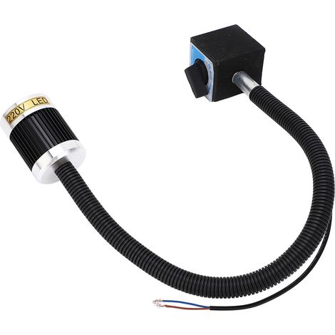 Lampe LED pour machine-outil, col de cygne flexible, base magnétique, éclairage blanc doux haute luminosité, pour tour CNC, 220 V CA, 3 W (1/5)