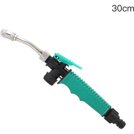 Baguette de lavage à pression réglable, pistolet électrique en acier inoxydable pour le lavage de voiture, arrosage et nettoyage des fleurs, 30cm (1/5)