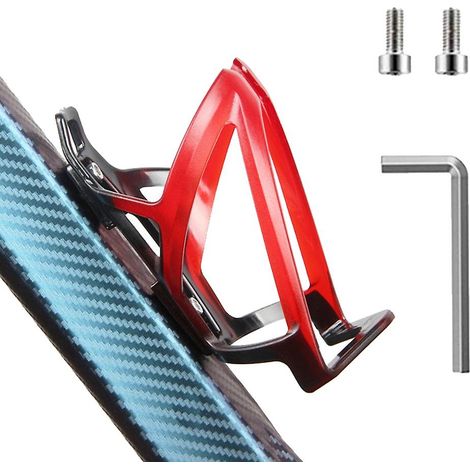Porte-bouteille de vélo dégradé noir et rouge, accessoires de cyclisme bicolores en polycarbonate (1/5)