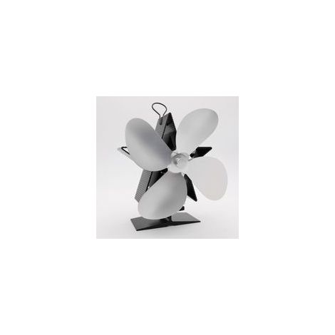 Ventilateur thermique silencieux pour poêle à bois – 4 pales, avec thermomètre intégré et protection contre la surchauffe, fonctionne sans électricité, adapté aux poêles à bois, cheminées à gaz et foy (1/5)
