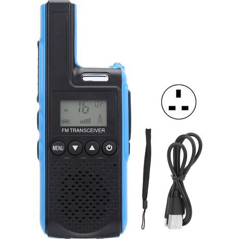 Talkie-walkie mini portable rechargeable haute puissance avec écran HD pour hôtel, adaptateur 100‑240V prise UK (1/5)