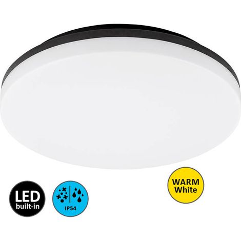 Plafoniera esterna LED 24W 3000K IP54 nera Rabalux (1/5)