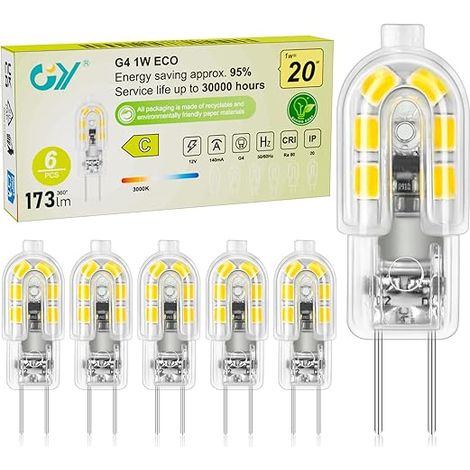Ampoule G4 LED 1W 173LM Blanc Chaud 3000K 12V AC/DC Non-Dimmable Pour Meuble Cuisine Décoration (1/5)