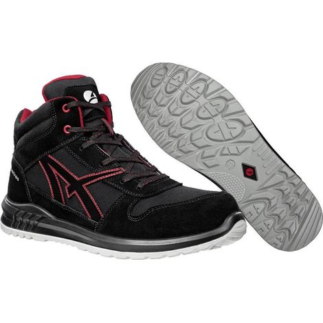 Albatros Línea DYNAMIC Zapatos de seguridad negro y rojo