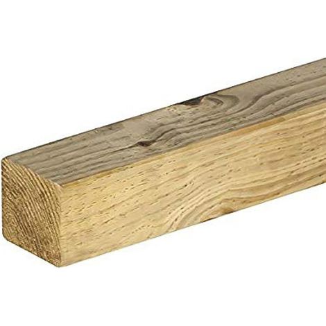 C. ANDALUCIA poste cuadrado madera 7x7x80cm , Poste cuadrado para vallas de madera Grosor 7x7 cm Altura 80cm Madera de pino tratada para exterior Sujeción al suelo (1/5)