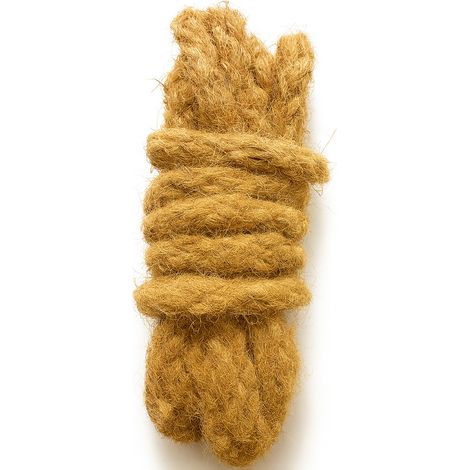 Corde en Fibre de Coco Naturelle 10 m – Idéale pour Fixation de Voiles d'Ombre Beige