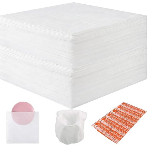 Pack of 100 moving bubble wrap sheets with fragile labels for flat cardboards, plates, glasses (20 x 20 cm) (1/5)