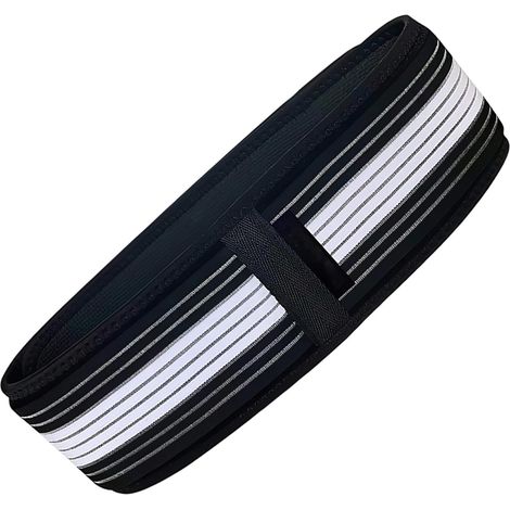 Cinturón de soporte lumbar, alivio del dolor de ciática y espalda baja, 14 cm x 9 cm, negro/blanco (1/5)
