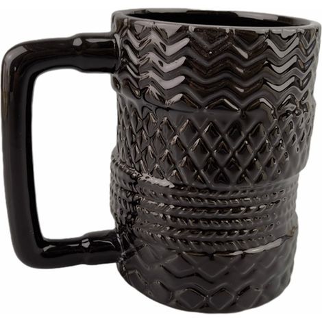 Stapelbarer 380-ml-Kaffeebecher, Reifenmuster, nordischer Stil, unregelmäßige Keramik, für die Küche. (1/5)