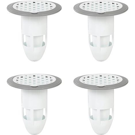 Un ensemble de 4 bouchons de douche avec connecteurs anti-odeurs, adaptés aux salles de bains, cuisines et toilettes. (1/4)