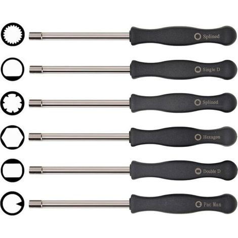 Vergaser-Schraubendreher-Set, Einstellwerkzeug 6-teilig passend für Husqvarna 125 135 136 137 141 141 235 235e 236 236e 240 240e 435 435e 440e von McCulloch Partner Poulan Kettensägen (1/5)