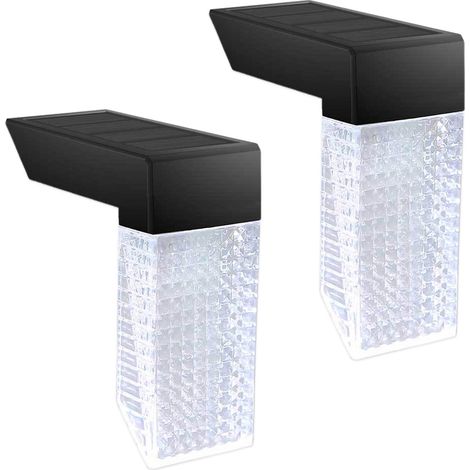 Lampe Solaire Extérieure - Étanche - Détecteur de Mouvement - Pour Marches d'Escalier Jardin Cour - 2 Pièces (1/5)