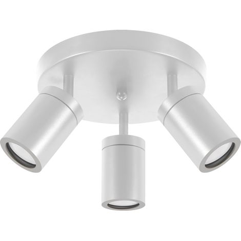 Plafoniera da bagno bianca IP44 orientabile GU10 3x20W Ideus 04074 (1/2)