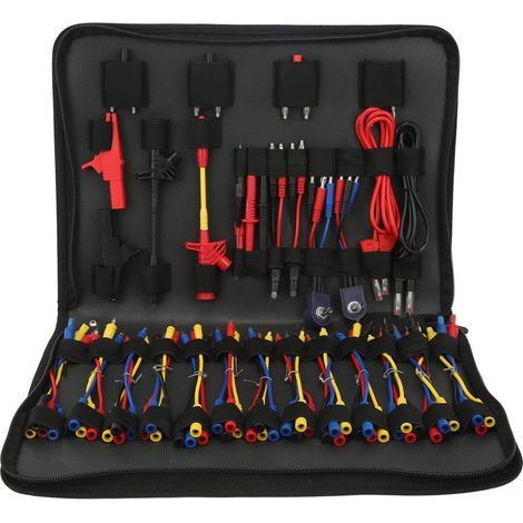 Electrical Multimeter Test Lead Kit - Automotive Circuit Terminal Test Leads with 45° Crocodile Clips, for Electrical System Diagnostics (1/5)