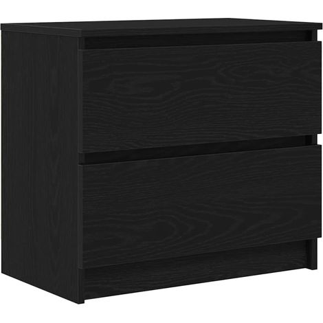 Meuble TV avec rangement pratique 60 x 35 x 54 cm style moderne salon chambre en bois d'ingénierie noir (1/5)