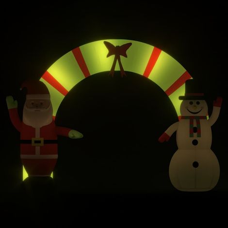 Christmas Inflatable Santa & Snowman Arch Gate LED 270 cm vidaXL (1/5)