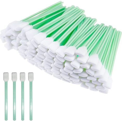 Schaumstoff-Reinigungsstäbchen, staubfreie Schaumstoff-Reinigungsstäbe, Schaumstoff-Reinigungspads, Schwammstäbchen für Tintenstrahldruckköpfe, Kameras, optische Linsen, 50 Stück (1/5)