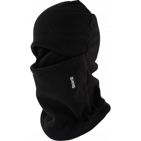Cagoule polaire 2 en 1 pour enfant, ajustée, sportive, noire, PL 54/56