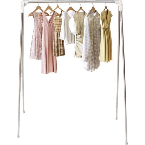 Portable de Vêtements Stainless Steel Extension Rack Portable Home Travel Small Space Foldable Garment Rack Extension Clothes Hanger (1/5)
