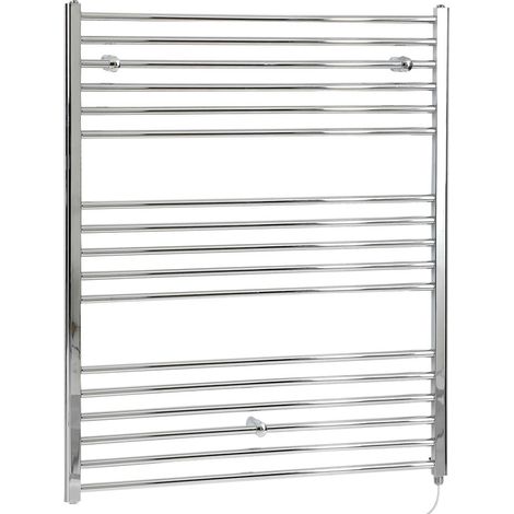 Hudson Reed Kent - Sèche-Serviettes Design Électrique Moderne Plat - Chromé - 120 cm x 100 cm (1/5)