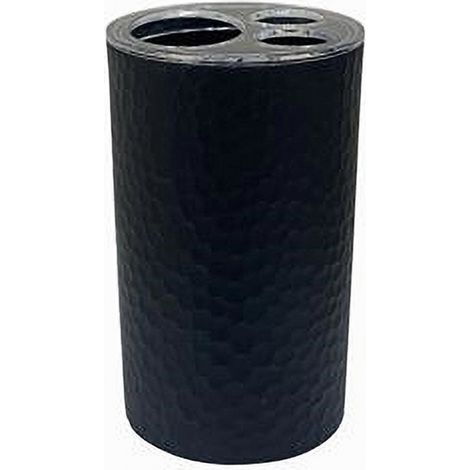 Cleafe - Porta Spazzolini Bicchiere Accessorio Bagno Nero 3 Fori Portaspazzolini 79182 - (1/3)