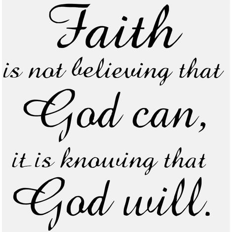 Removable Black PVC Wall Sticker, God of Faith Quote, Home Decoration for Living Room, Bedroom, Study (1/2)