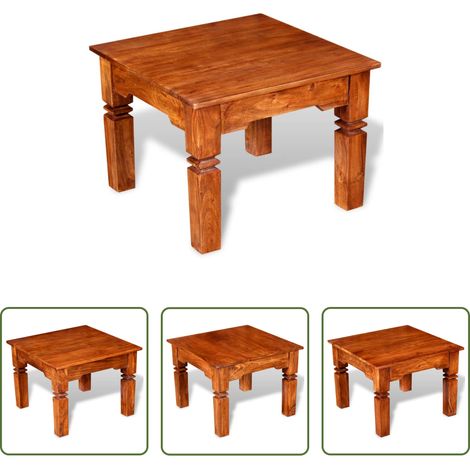 Table de salon -  Table basse Bois massif 60x60x45 cm (1/5)