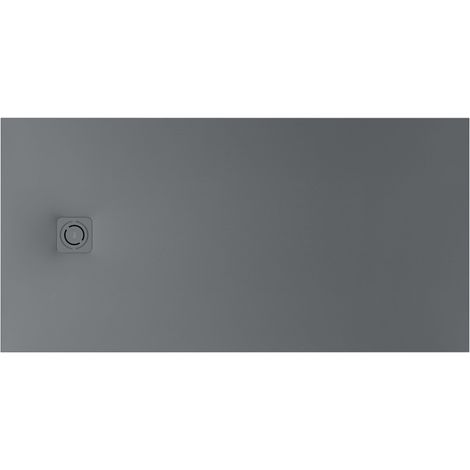 Receveur de douche extra plat en Stonex® Terran-N+Grille Twist - 2000x1000mm - Gris ardoise (1/2)
