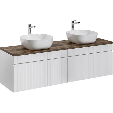 Mobile bagno doppio lavabo Zelie bianco 160cm (1/5)