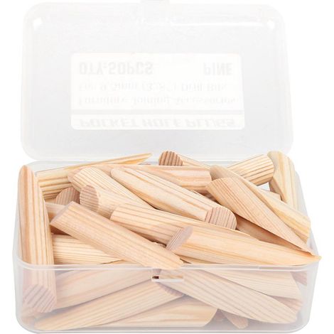 Kit de 50 bouchons de poche en bois pour le travail du bois, vis et outils de perçage inclinés (1/5)
