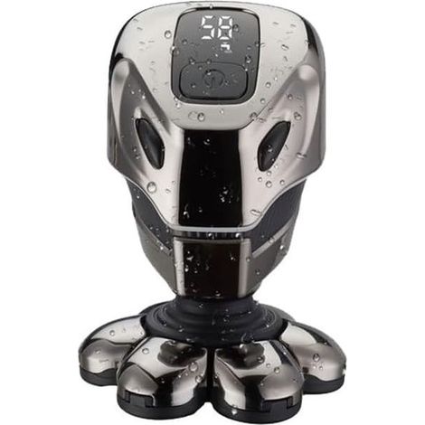 [Tondeuse électrique] Modèle 7D avec 7 tête flottantes lavables rechargeable sans corde multifonction pour rasage tête et barbe présentant un écran LED intelligent (1/5)