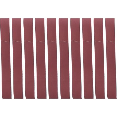 Bande de ponçage en alumine, outil de polissage, de meulage, 740x40mm, pour meubles, travail du bois, grain 240, 10 pièces (1/5)
