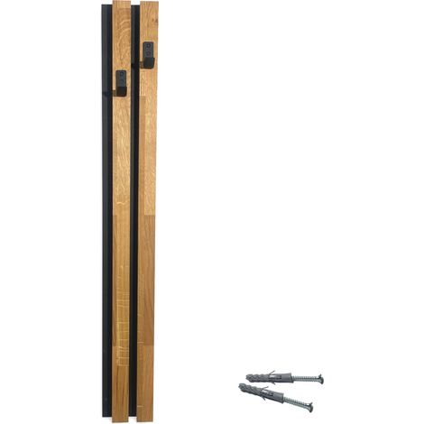 Perchero de madera con listones de 98 cm, módulo de 12 cm (1/5)