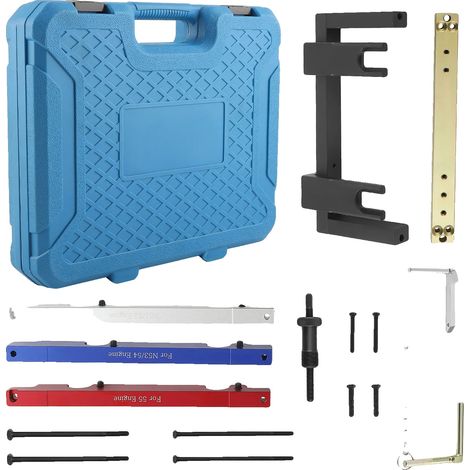 Kit de herramientas de sincronización, acero de alta resistencia, 10 x 8 x 3 pulgadas, compatible con varios vehículos, herramientas de sincronización del motor, rendimiento preciso. (1/5)