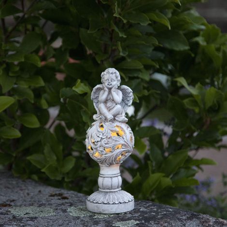LED-Solar-Figur "Angel", steinfarbener Engel (1/5)