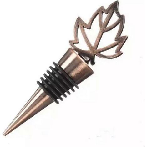 Bouchon de Bouteille Vintage en Forme de Feuille d'Érable - Bouchon à Vin Réutilisable pour Conservation Fraîcheur - Idée Cadeau Mariage ou Bar (1/4)