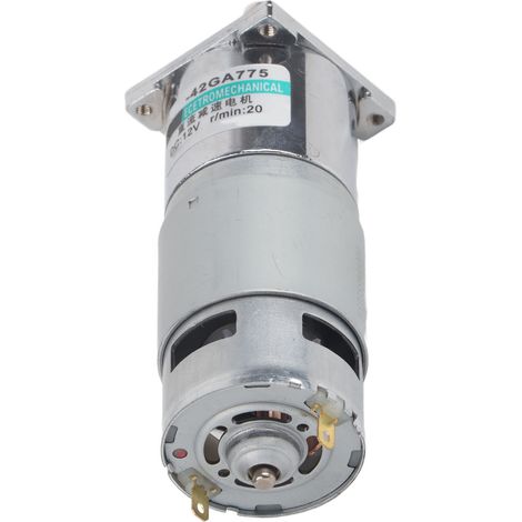 Moteur DC à engrenages miniature, 12V XD-42GA775, 20 tr/min, aimant permanent, sens horaire/antihoraire, faible vitesse, usage industriel automatisé (1/5)