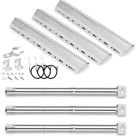 Universal 31 à 44 CM brûleur et 30 à 72 CM plaque chauffante pour Char-Broil, Landmann, Barbecook Siesta, Rösle Vision, Outback Spectrum, Campingaz, Nok 4, pièce de rechange réglable, 3 paquet