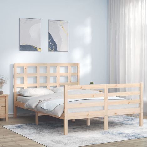 Massivholzbett mit Kopfteil vidaXL (1/5)