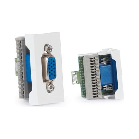 Panneau D15 VGA pour Fonestar box, 1/2 panneau de connexion, connexion rapide sans vis.