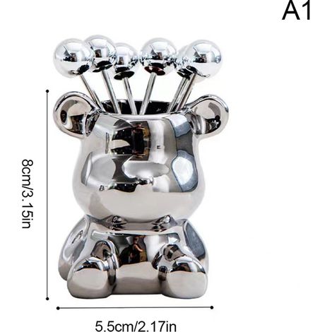 6 fourchettes en acier inoxydable avec pot de rangement Björnredkap pour A1-AquaForge