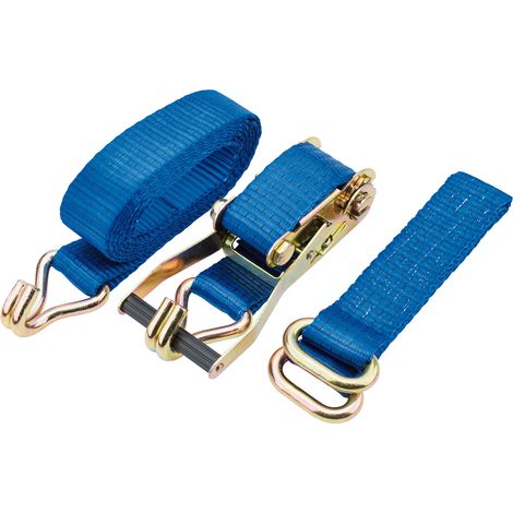Draper 3M (10ft) Ratcheting Vehicle Tie Down Straps – Heavy-Duty 2250kg (5000lb) Capacity, 50mm Wide, Model 60970